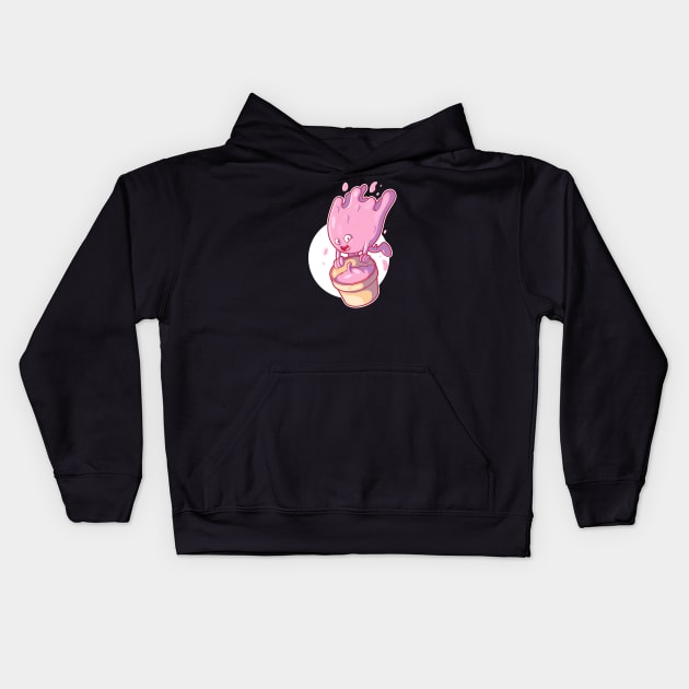 Ice Cream Falling! Kids Hoodie by pedrorsfernandes